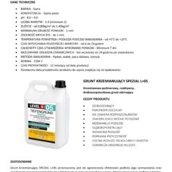 Zestaw do Hydroizolacji Folia w Płynie 25kg Taśma uszczelniająca 25mb Środek gruntujący 5L Mata 5m² - LEVEL+ SET51