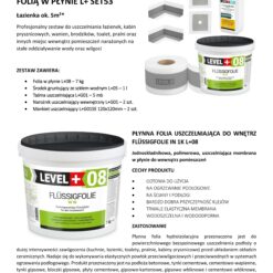 Zestaw do Hydroizolacji Folia w Płynie 7kg Taśma uszczelniająca 5mb Środek gruntujący 1L – LEVEL+ SET53