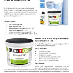 Zestaw do Hydroizolacji Folia w Płynie 7kg Taśma uszczelniająca 5mb Środek gruntujący 1L Mata 1m² - LEVEL+ SET58