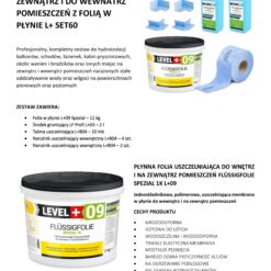 Zestaw do Hydroizolacji Folia w Płynie 12kg Taśma uszczelniająca 10mb Środek gruntujący 2L - LEVEL+ SET60