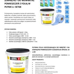Zestaw do Hydroizolacji Folia w Płynie 16kg Taśma uszczelniająca 15mb Środek gruntujący 3L - LEVEL+ SET68