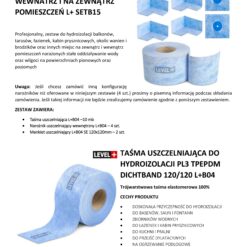Zestaw do Hydroizolacji Taśma B04-10mb, Narożniki-4szt, Mankiety 2szt, - LEVEL+ SETB15