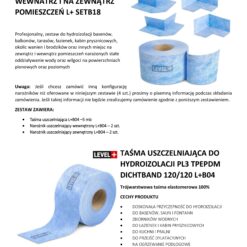 Zestaw do Hydroizolacji Taśma B04-5mb, Narożniki-4szt, - LEVEL+ SETB18