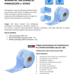 Zestaw do Hydroizolacji Taśma B04-5mb, Narożniki-2szt, Mankiety 2szt, - LEVEL+ SETB22
