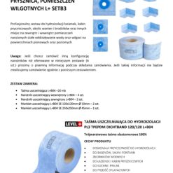 Zestaw do Hydroizolacji Taśma B04-20mb, Narożniki-6szt, Mankiety 3szt, - LEVEL+ SETB3