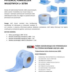 Zestaw do Hydroizolacji Taśma B04-10mb, Narożniki-3szt, Mankiety 2szt, - LEVEL+ SETB4