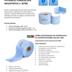 Zestaw do Hydroizolacji Taśma B04-10mb, Narożniki-1szt, Mankiety 2szt, - LEVEL+ SETB6