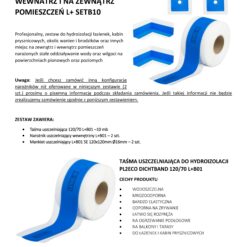 Zestaw do Hydroizolacji Taśma B01-10mb, Narożniki-2szt, Mankiety 2szt, - LEVEL+ SETB10