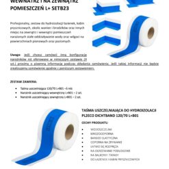 Zestaw do Hydroizolacji Prysznic Taśma Uszczelniająca B01 5mb Narożnik 4 szt - LEVEL+ SETB23