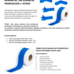 Zestaw do Hydroizolacji Prysznic Taśma Uszczelniająca B01 10mb Narożnik 4 szt - LEVEL+ SETB24