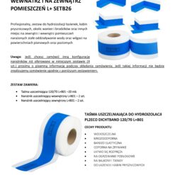 Zestaw do Hydroizolacji Prysznic Taśma Uszczelniająca B01 20mb Narożnik 4 szt - LEVEL+ SETB26
