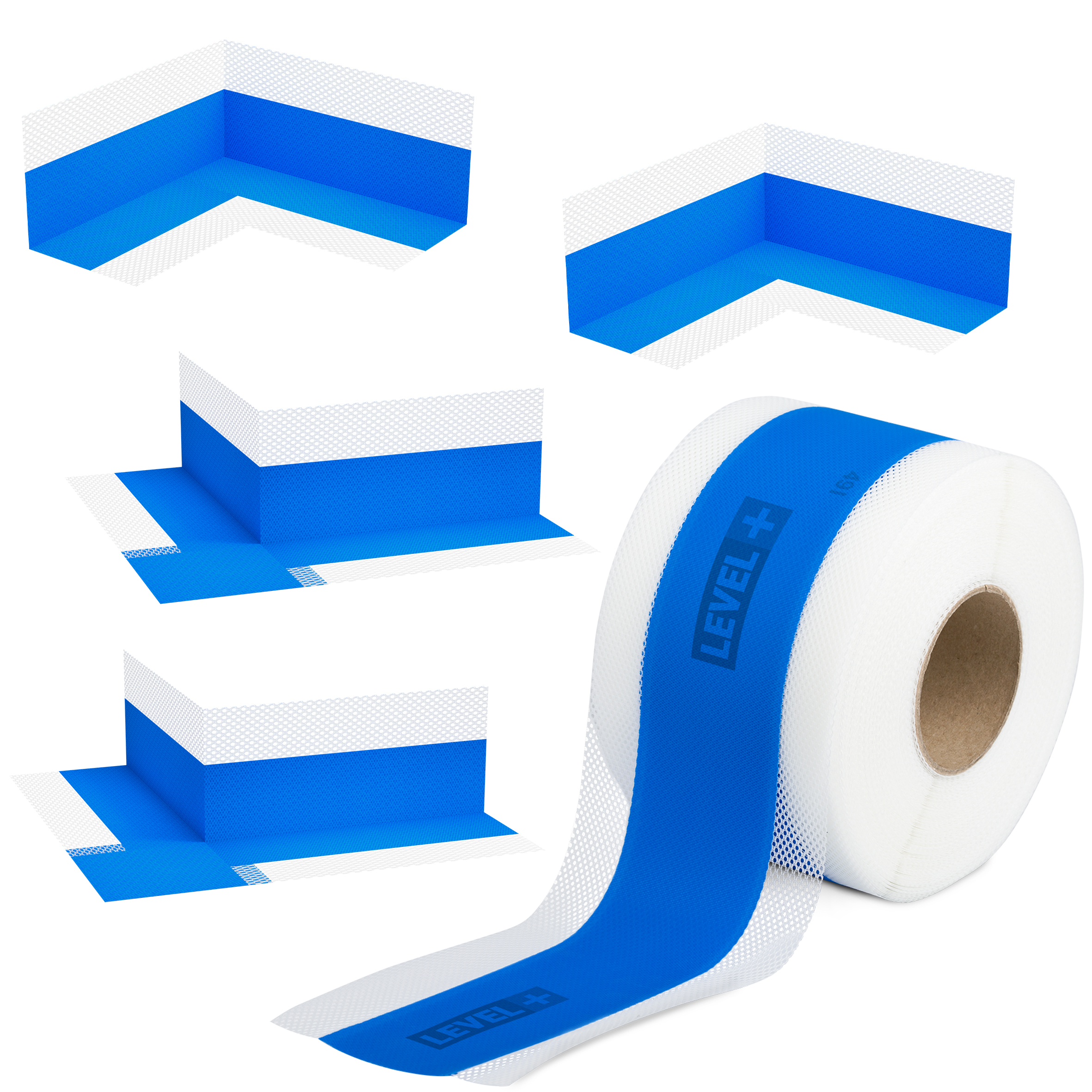 Zestaw do Hydroizolacji Prysznic Taśma Uszczelniająca B01 10mb Narożnik 4 szt - LEVEL+ SETB24