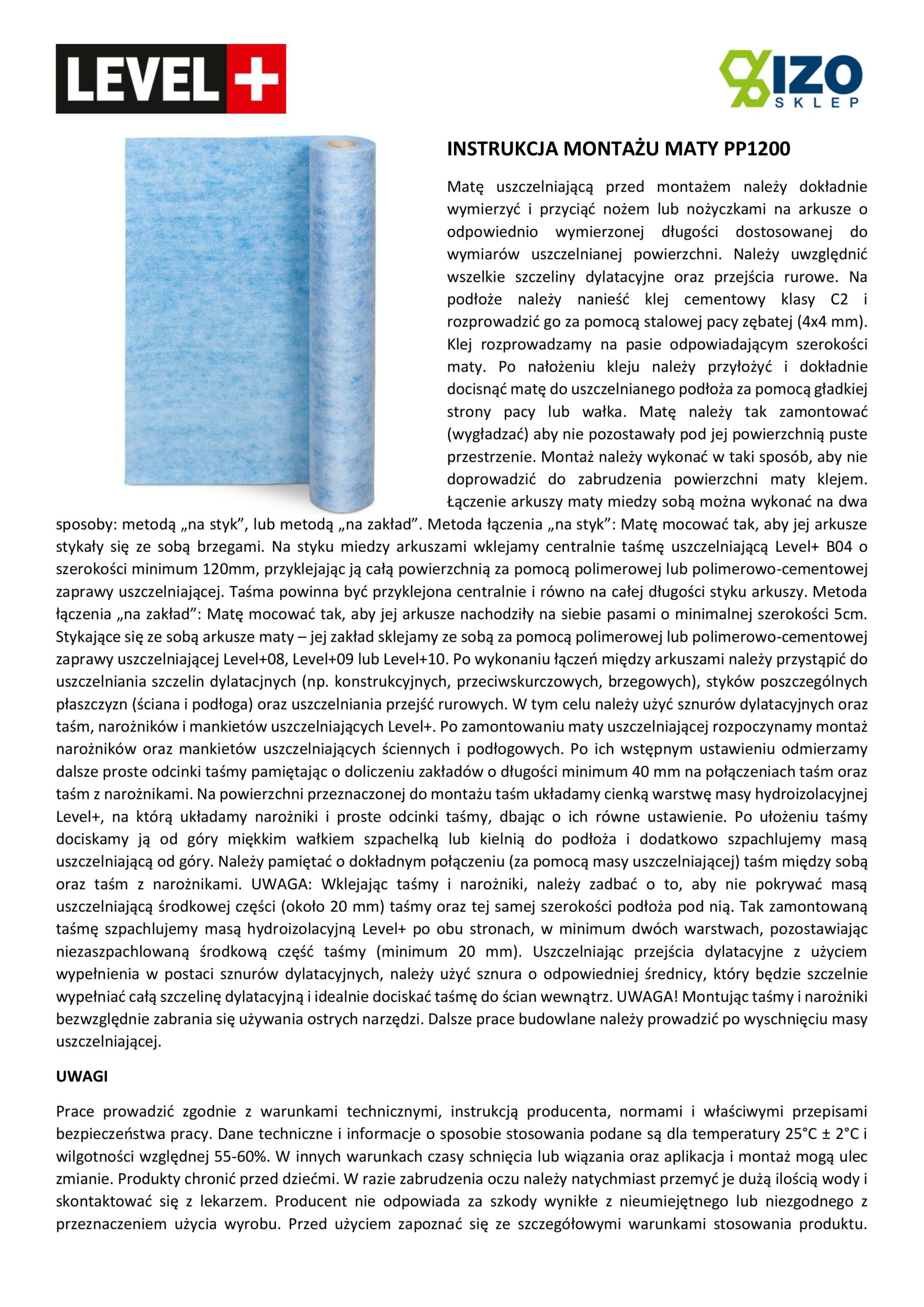 Zestaw do Hydroizolacji Folia w płynie 8kg Taśma 5mb Grunt 1L Mankiety Narożniki Balkon Łazienka LEVEL+ SET506 - obrazek 27