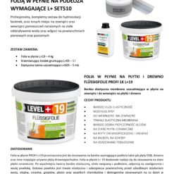 Zestaw do Hydroizolacji Folia w płynie 4kg Taśma 5mb Grunt 1L Balkon Łazienka LEVEL+ SET510