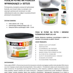 Zestaw do Hydroizolacji Folia w płynie 12kg Taśma 15mb Grunt 2L Balkon Łazienka LEVEL+ SET525