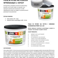 Zestaw do Hydroizolacji Folia w płynie 12kg Taśma 10mb Balkon Łazienka LEVEL+ SET527