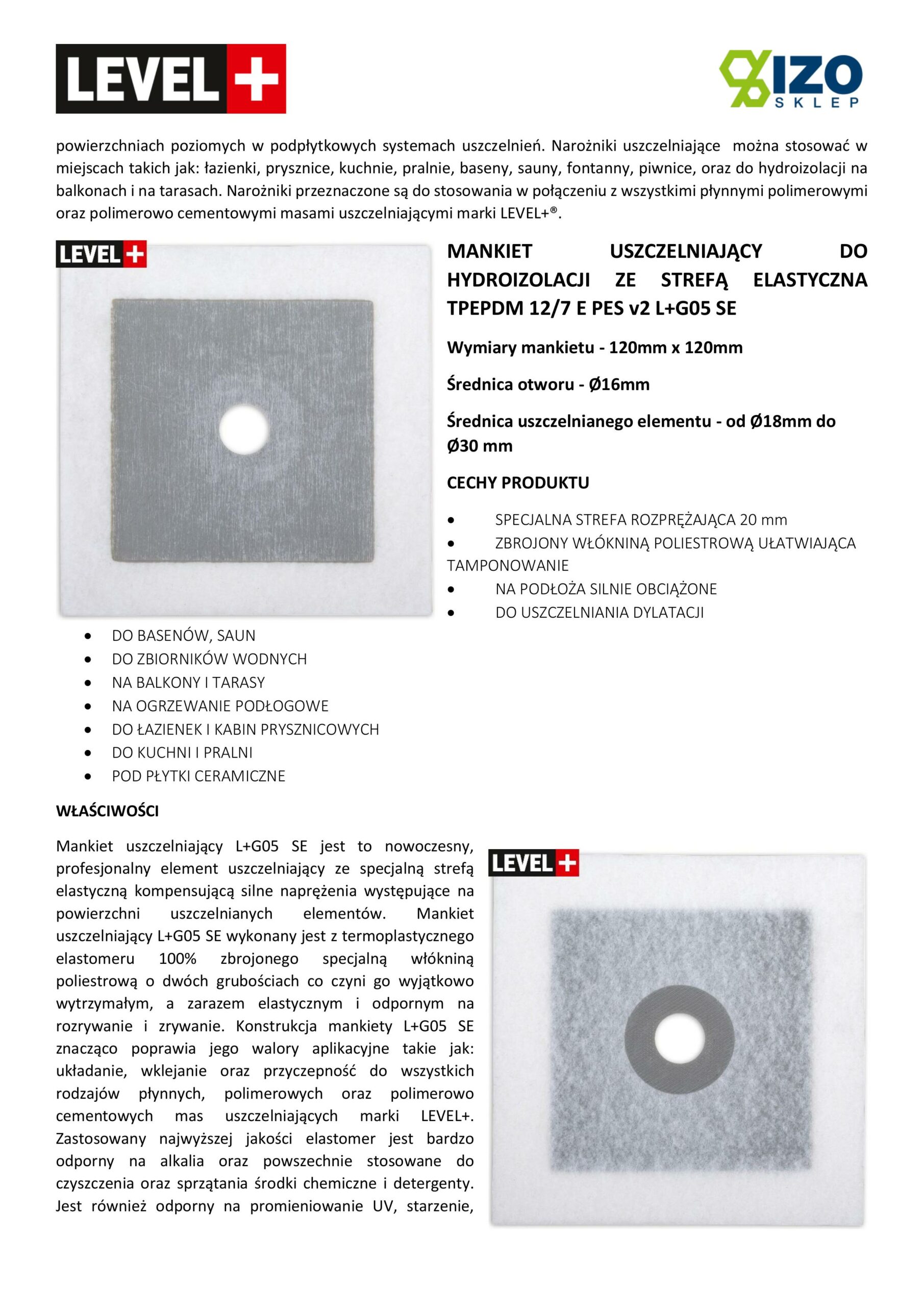 Zestaw do Hydroizolacji Folia w płynie 12kg Taśma 10mb Grunt 5L Mankiety Narożniki Balkon Łazienka LEVEL+ SET543 - obrazek 21