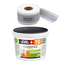 Zestaw do Hydroizolacji Folia w płynie 4kg Taśma 5mb Balkon Łazienka LEVEL+ SET511