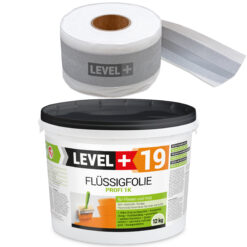 Zestaw do Hydroizolacji Folia w płynie 12kg Taśma 15mb Balkon Łazienka LEVEL+ SET526