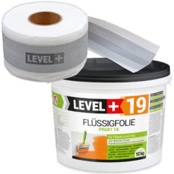 Zestaw do Hydroizolacji Folia w płynie 12kg Taśma 10mb Balkon Łazienka LEVEL+ SET527