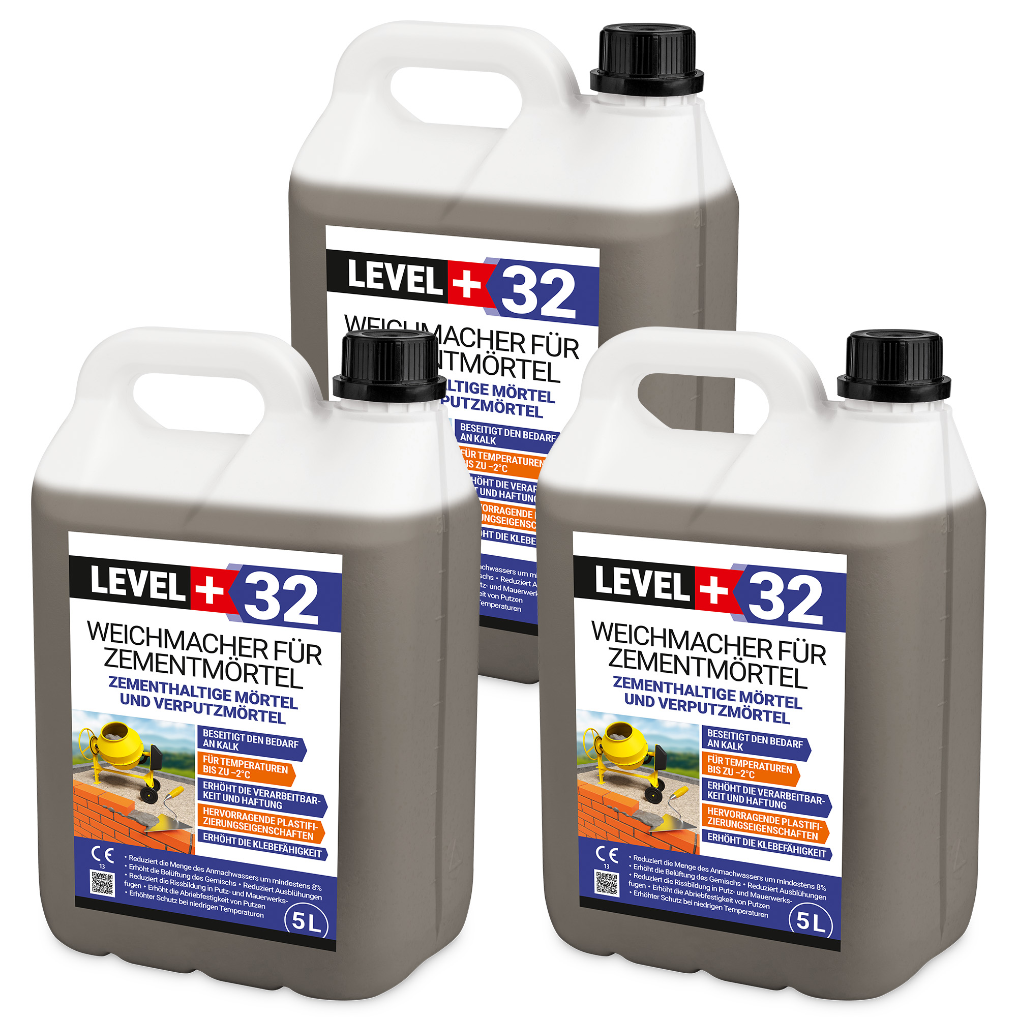 Plastyfikator do Zapraw Cementowych Murarskich i Tynkarskich 15L LEVEL+ L+32