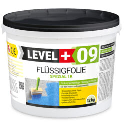 Folia w płynie na zewnątrz do wewnątrz LEVEL+ Hydroizolacja balkonu łazienki 12KG elastyczna izolacja L+09