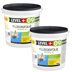 Folia w płynie na zewnątrz do wewnątrz LEVEL+ Hydroizolacja balkonu łazienki 40KG elastyczna izolacja L+09