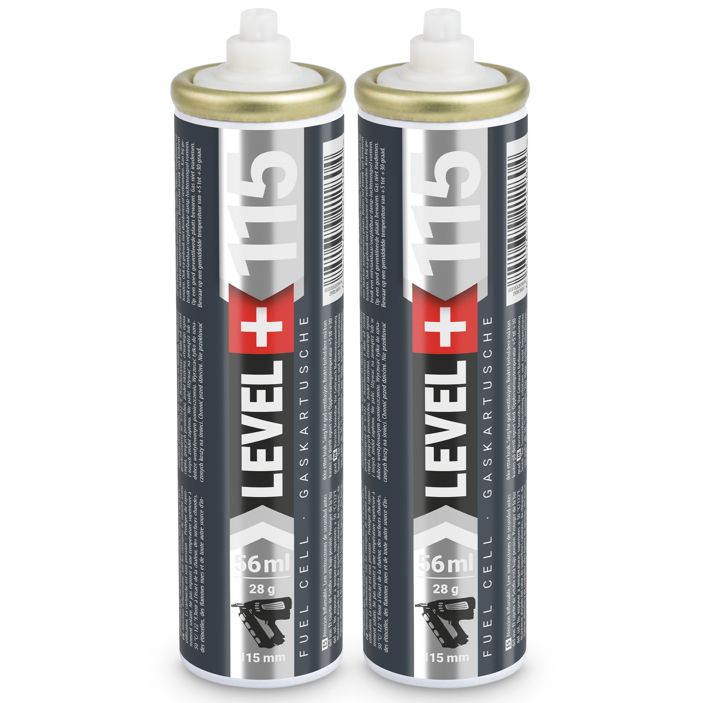 Gaz do Osadzaków i Gwoździarek Gazowych 115mm 56ml 28g 2 szt. Nabój do Gwożdziarek Nabój Gazowy L+115