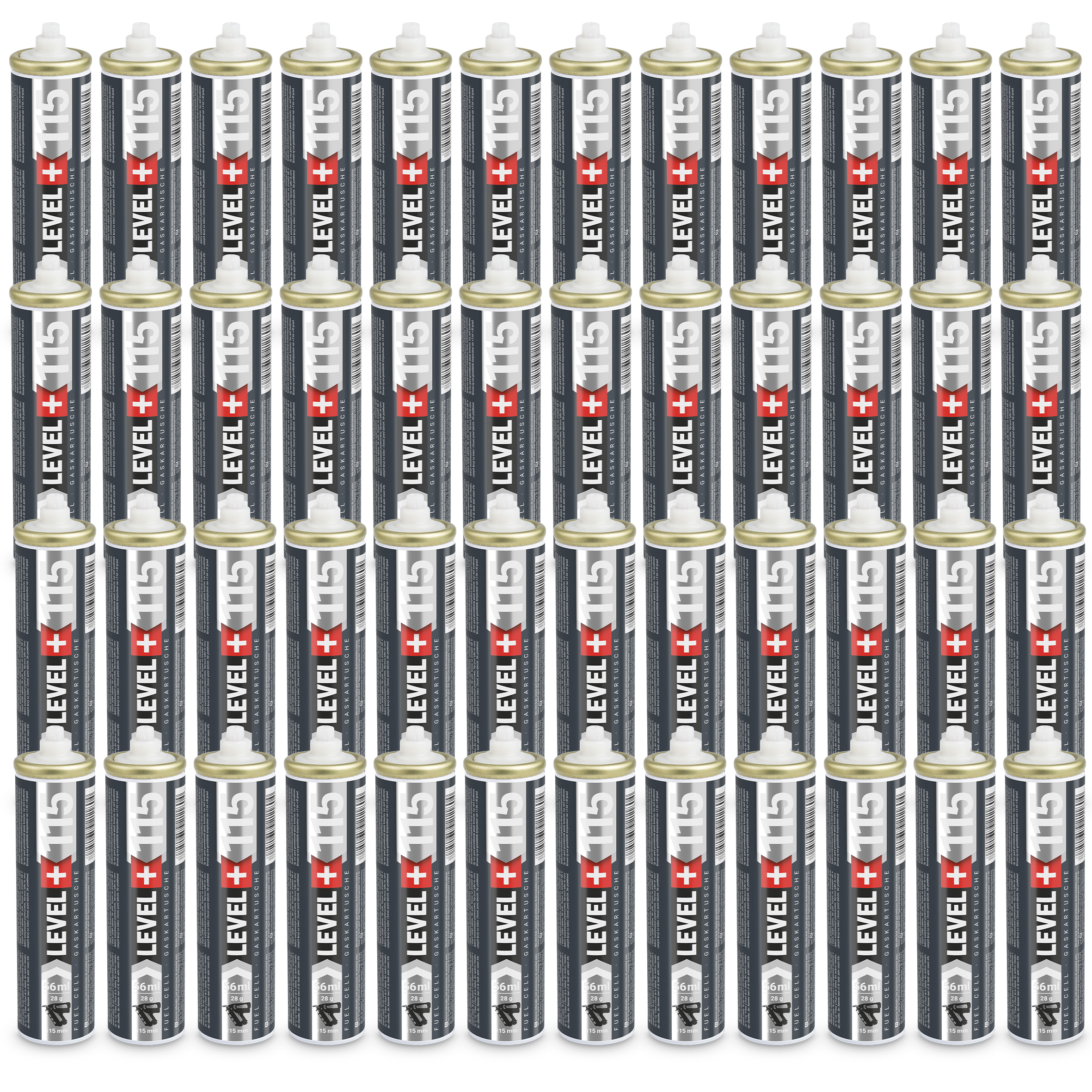 Gaz do Osadzaków i Gwoździarek Gazowych 115mm 56ml 28g 48 szt. Nabój do Gwożdziarek Nabój Gazowy L+115