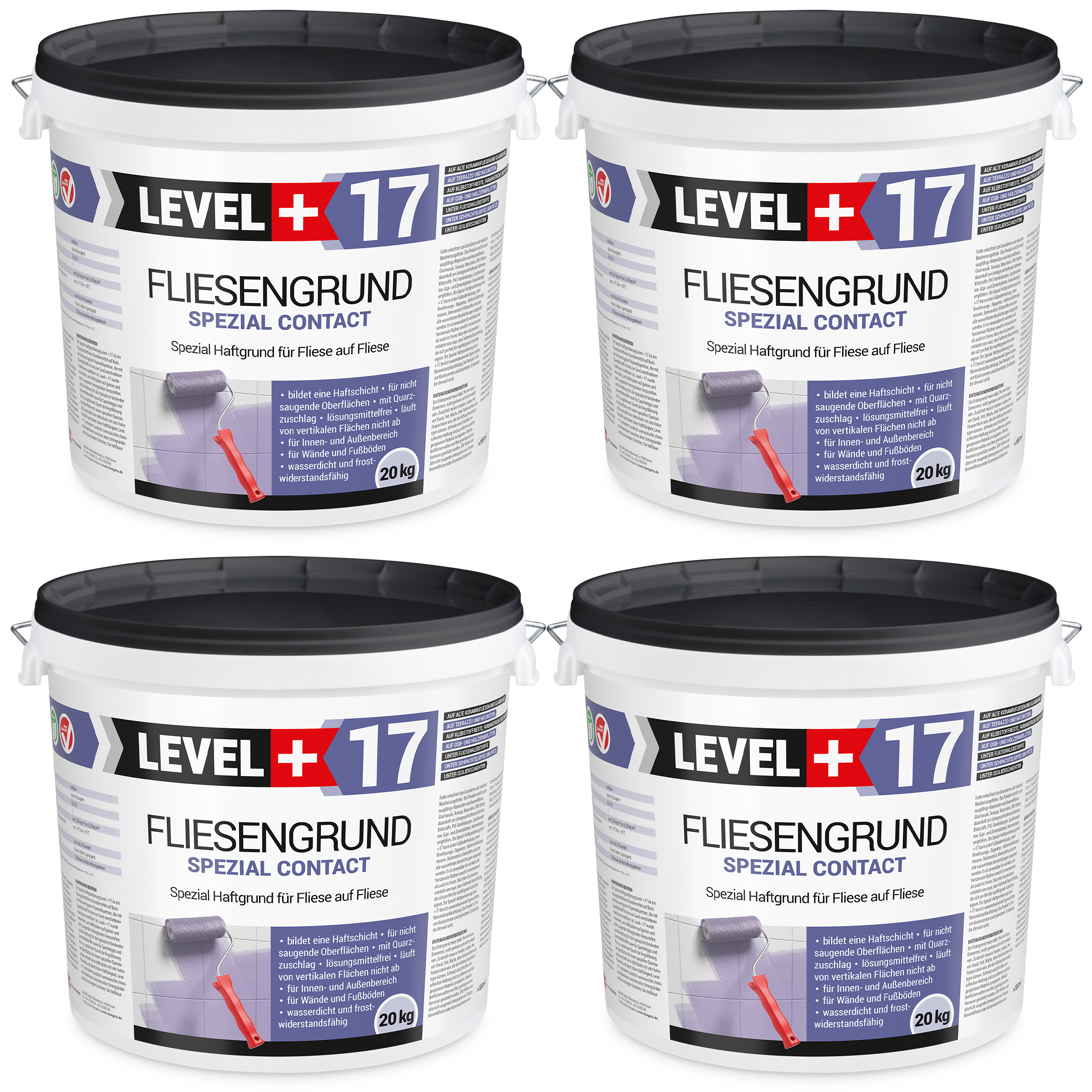 Grunt na płytki ceramiczne LEVEL+ 80KG płytka na płytkę OSB FLIESENGRUND L+17