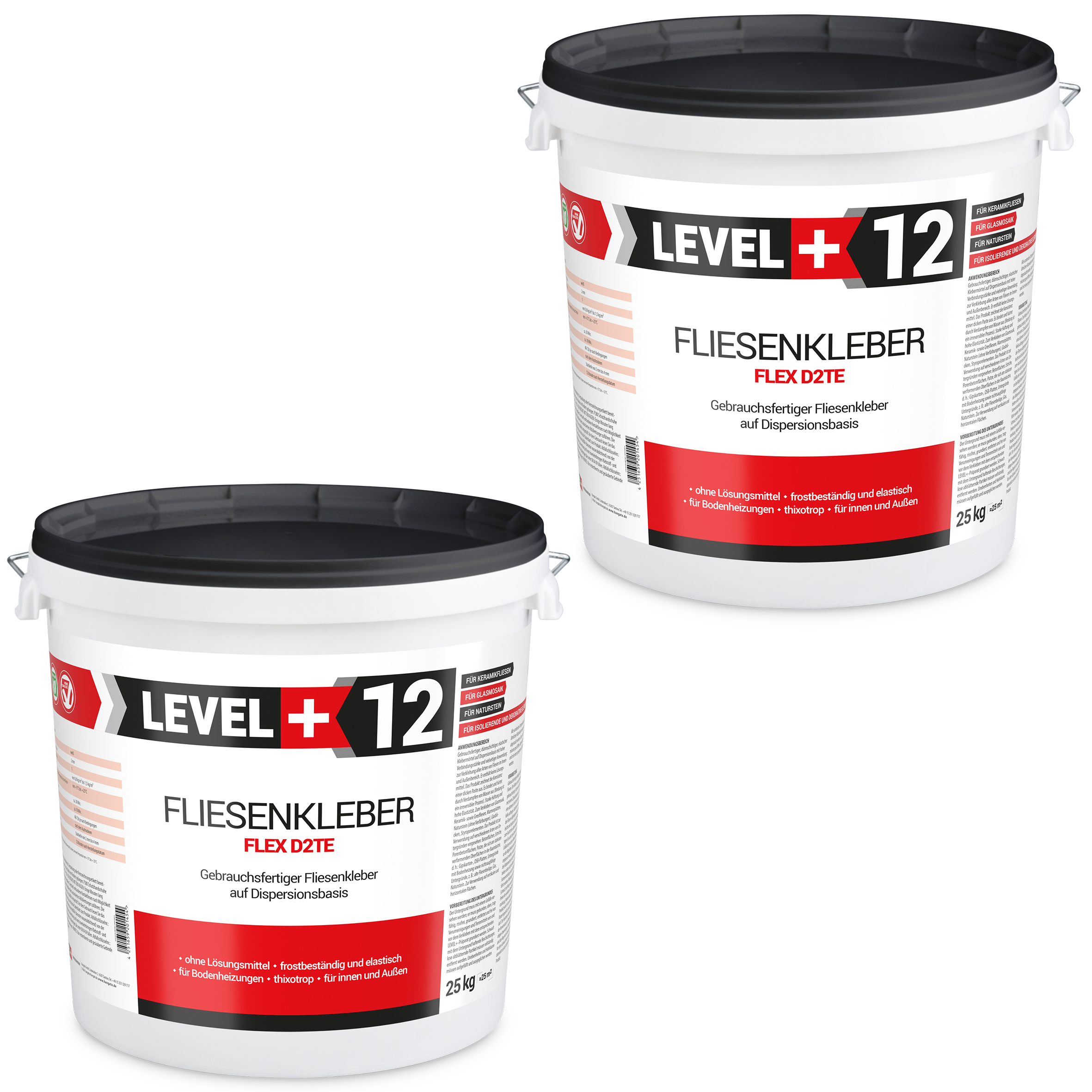 Gotowy Klej do Płytek 50KG Biały Dyspersyjny Klej do Płytek do Glazury Terakoty LEVEL+ L+12