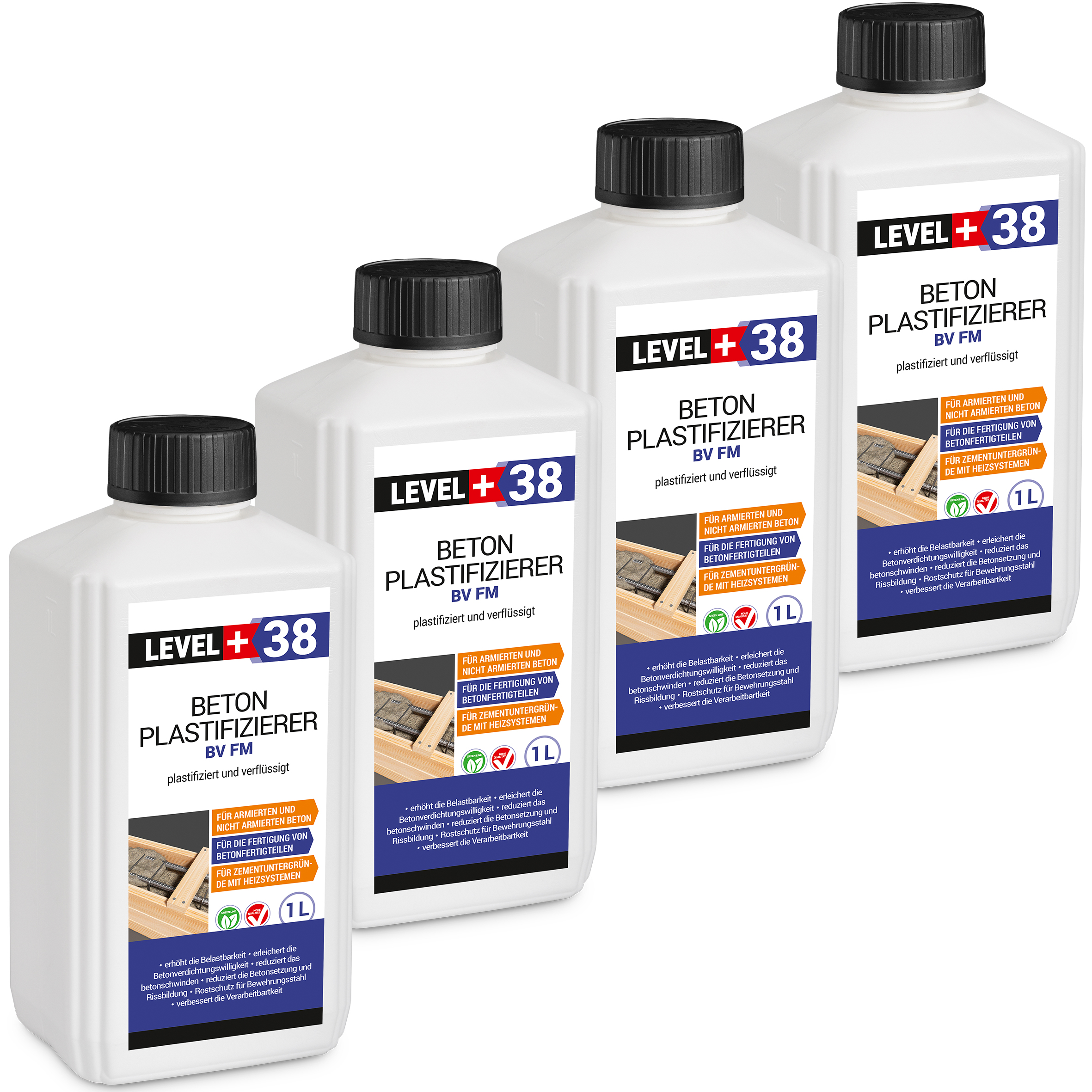 Plastyfikator do betonu 4 L uplastycznia i upłynnia LEVEL+ L+38