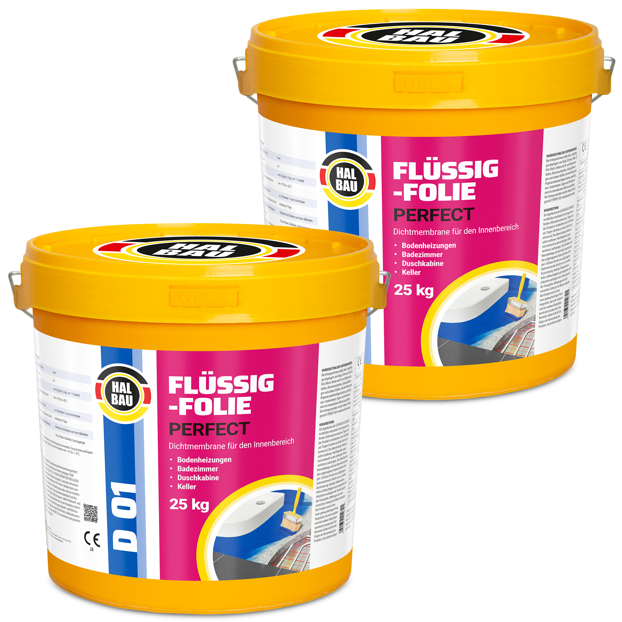 Folia w Płynie do Wewnątrz 50Kg Hydroizolacja Łazienki Elastyczna Izolacja HALBAU D01