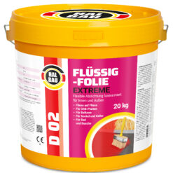 Folia w Płynie do Wewnątrz i na Zewnątrz Elastyczna Izolacja 20Kg Hydroizolacja Łazienki Balkonu HALBAU D02