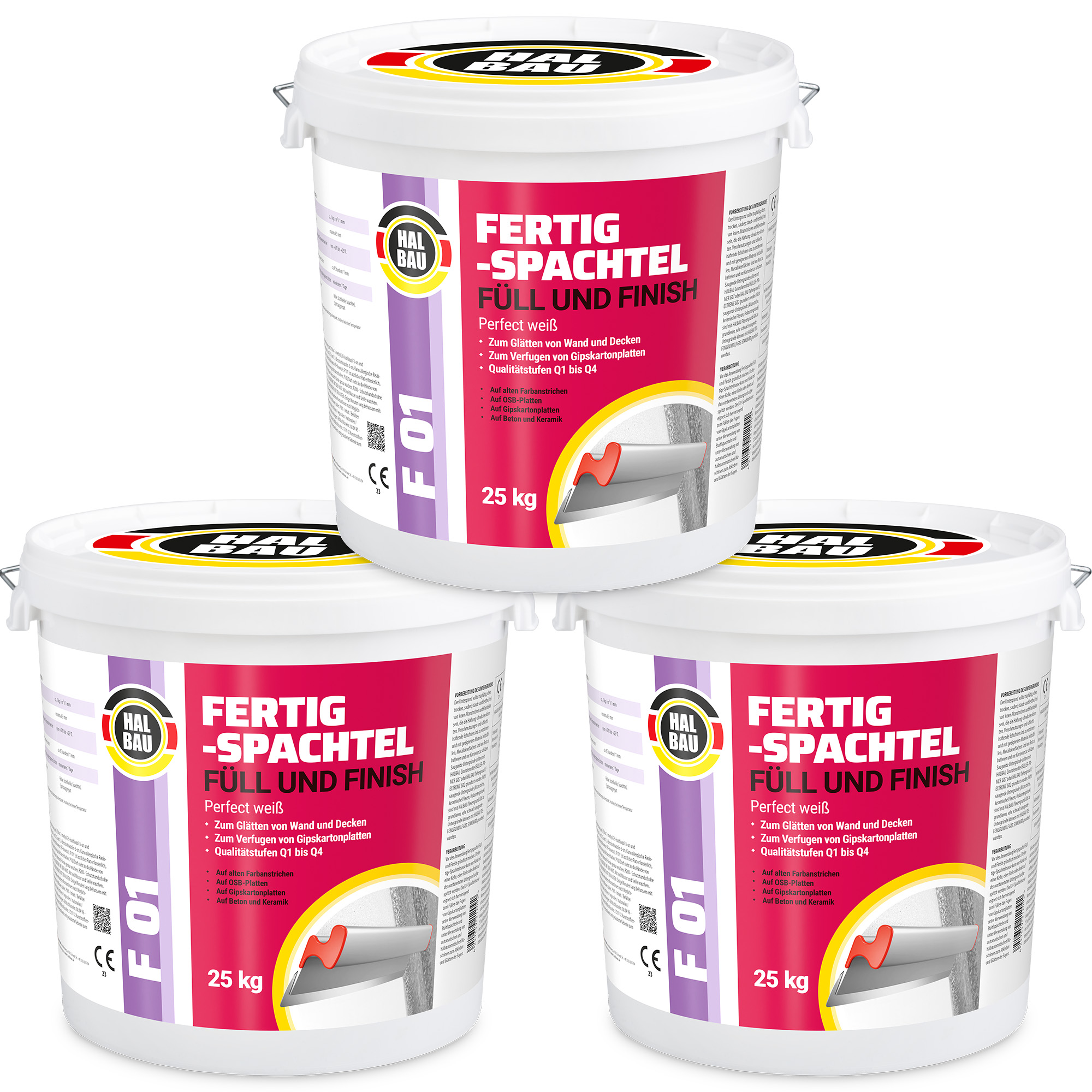 Gotowa Gładź Polimerowa 75 kg Biała do spoinowania płyt G/K wygładzania ścian i sufitów HALBAU F01