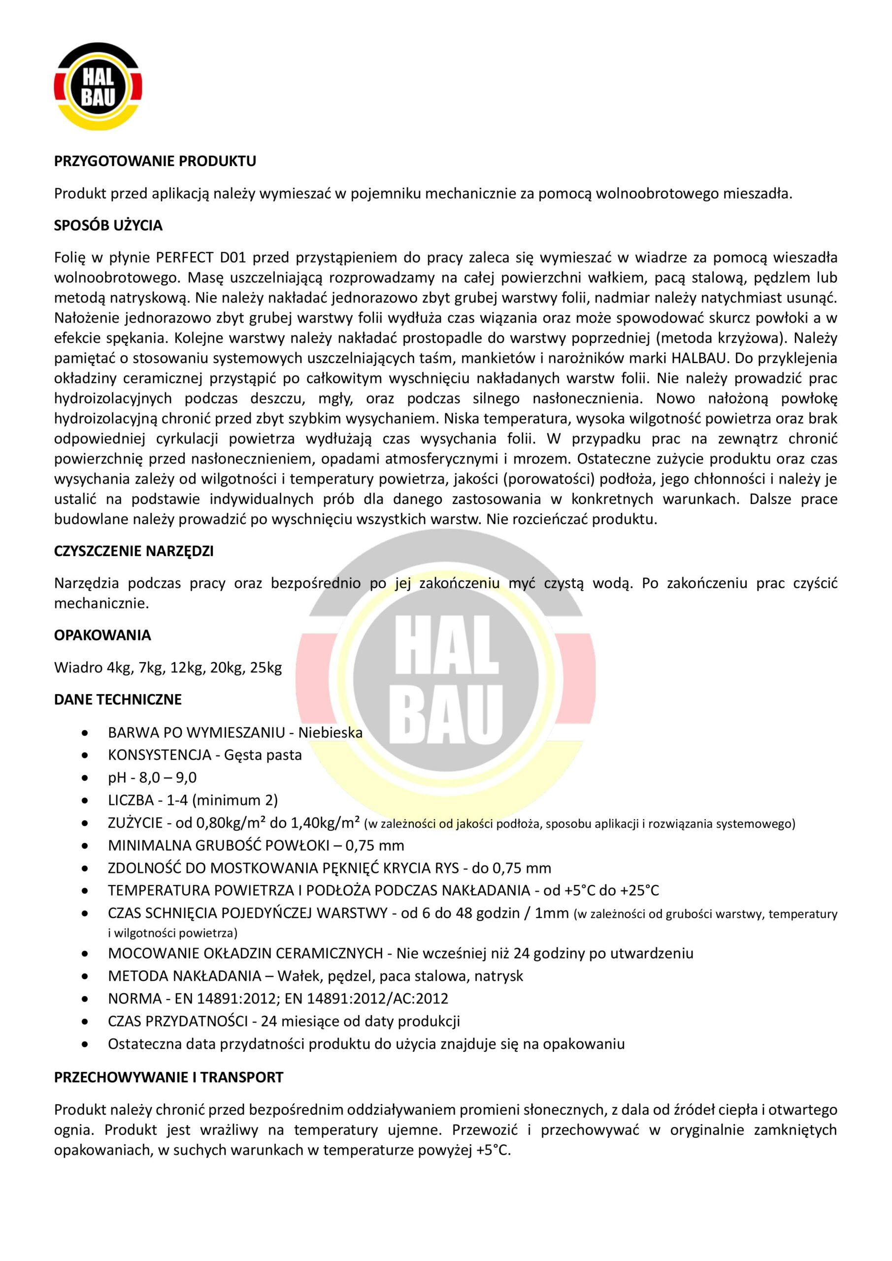 Folia w Płynie do Wewnątrz 8Kg Hydroizolacja Łazienki Elastyczna Izolacja HALBAU D01 - obrazek 6