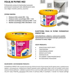 Zestaw do Hydroizolacji Folia w Płynie 4kg Taśma Uszczelniająca 5mb Grunt Łazienka Prysznic HALBAU SETH02
