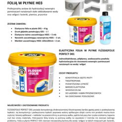 Zestaw do Hydroizolacji Folia w Płynie 4kg Grunt 1L Taśma Uszczelniająca 5mb Grunt Łazienka Prysznic HALBAU SETH03