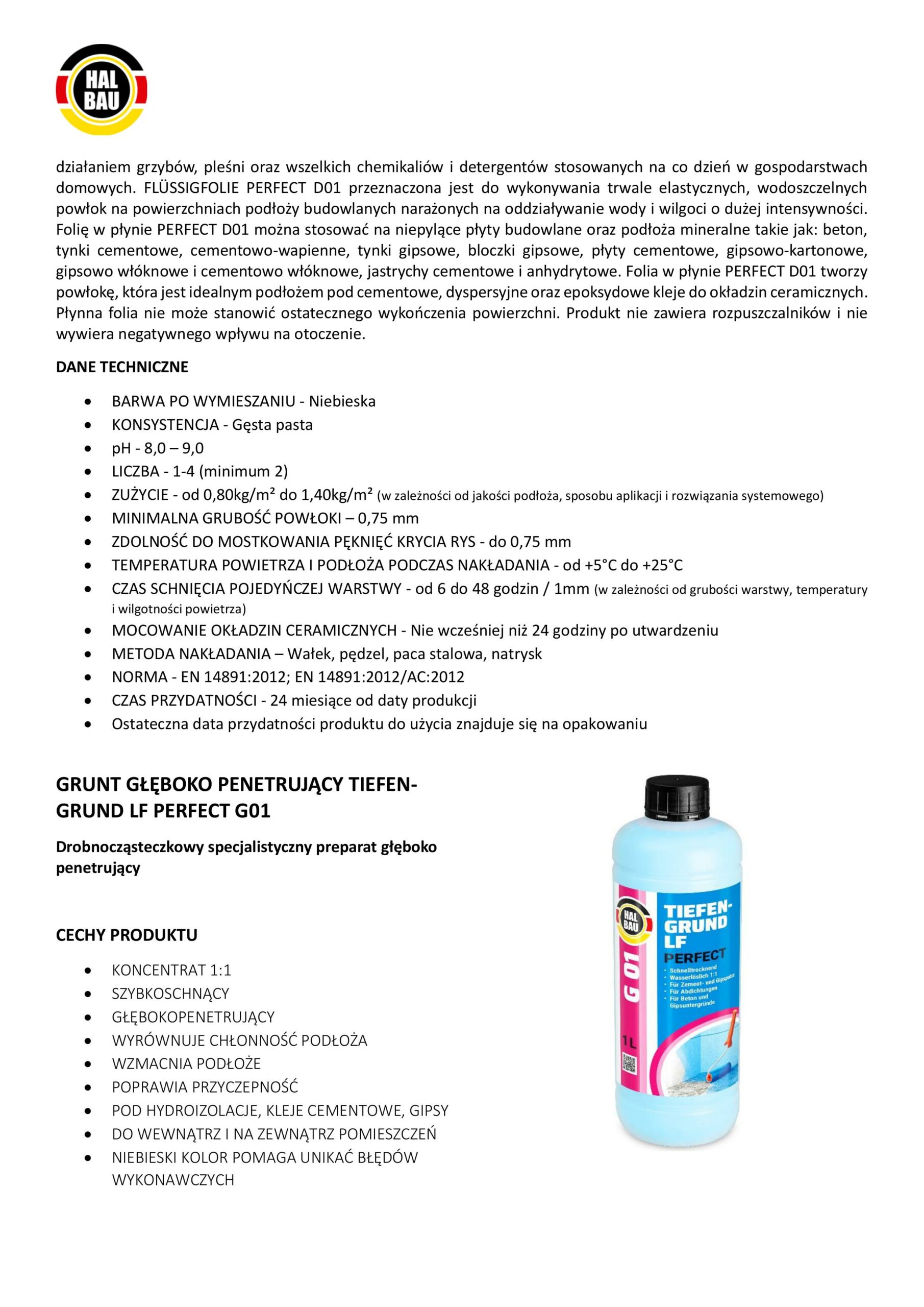 Zestaw do Hydroizolacji Folia w Płynie 4kg Grunt 1L Taśma Uszczelniająca 5mb Grunt Łazienka Prysznic HALBAU SETH03 - obrazek 12