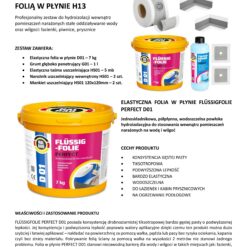 Zestaw do Hydroizolacji Folia w Płynie 7kg Taśma Uszczelniająca 5mb Grunt 1l Łazienka Prysznic HALBAU SETH13