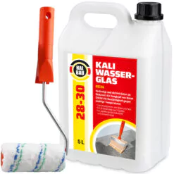Zestaw Wałek Malarski 10cm + Szkło wodne potasowe HALBAU 100% 5L Szkło Czyste Koncentrat HB28-30