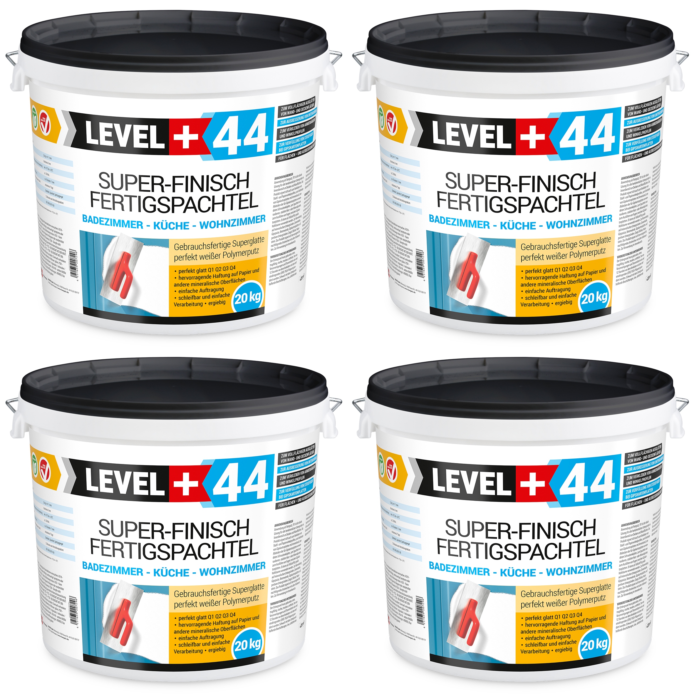 Gładź Polimerowa Śnieżnobiała Gotowa 80KG Łazienka Kuchnia Salon LEVEL+ L+44