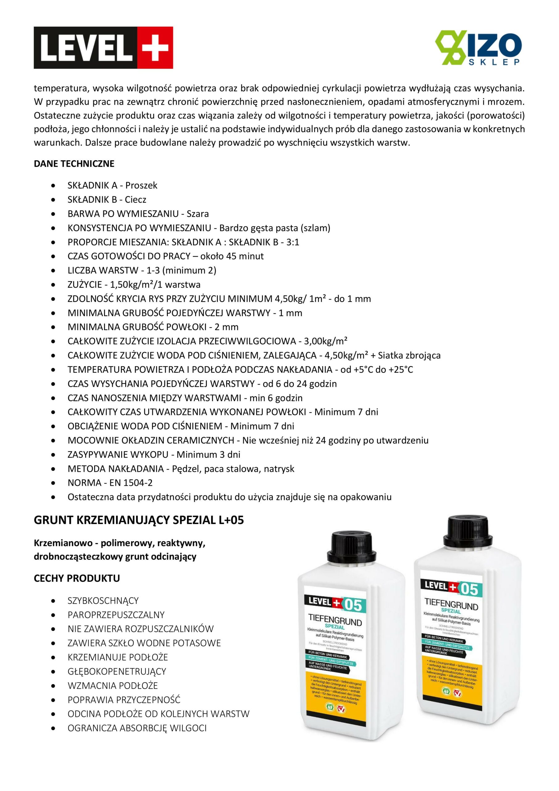 Zestaw do Hydroizolacji Zaprawa Uszczelniająca 2K 20kg Grunt 2L Taśma B04 20m Narożniki, Mankiety LEVEL+ SET28 - obrazek 13