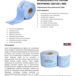 Zestaw do Hydroizolacji Zaprawa Uszczelniająca 2K 20kg Grunt 1L Taśma B04 25m Narożniki, Mankiety LEVEL+ SET29