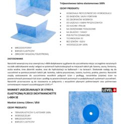 Zestaw do Hydroizolacji Zaprawa Uszczelniająca 2K 20kg Grunt 1L Taśma B04 25m Narożniki, Mankiety LEVEL+ SET29