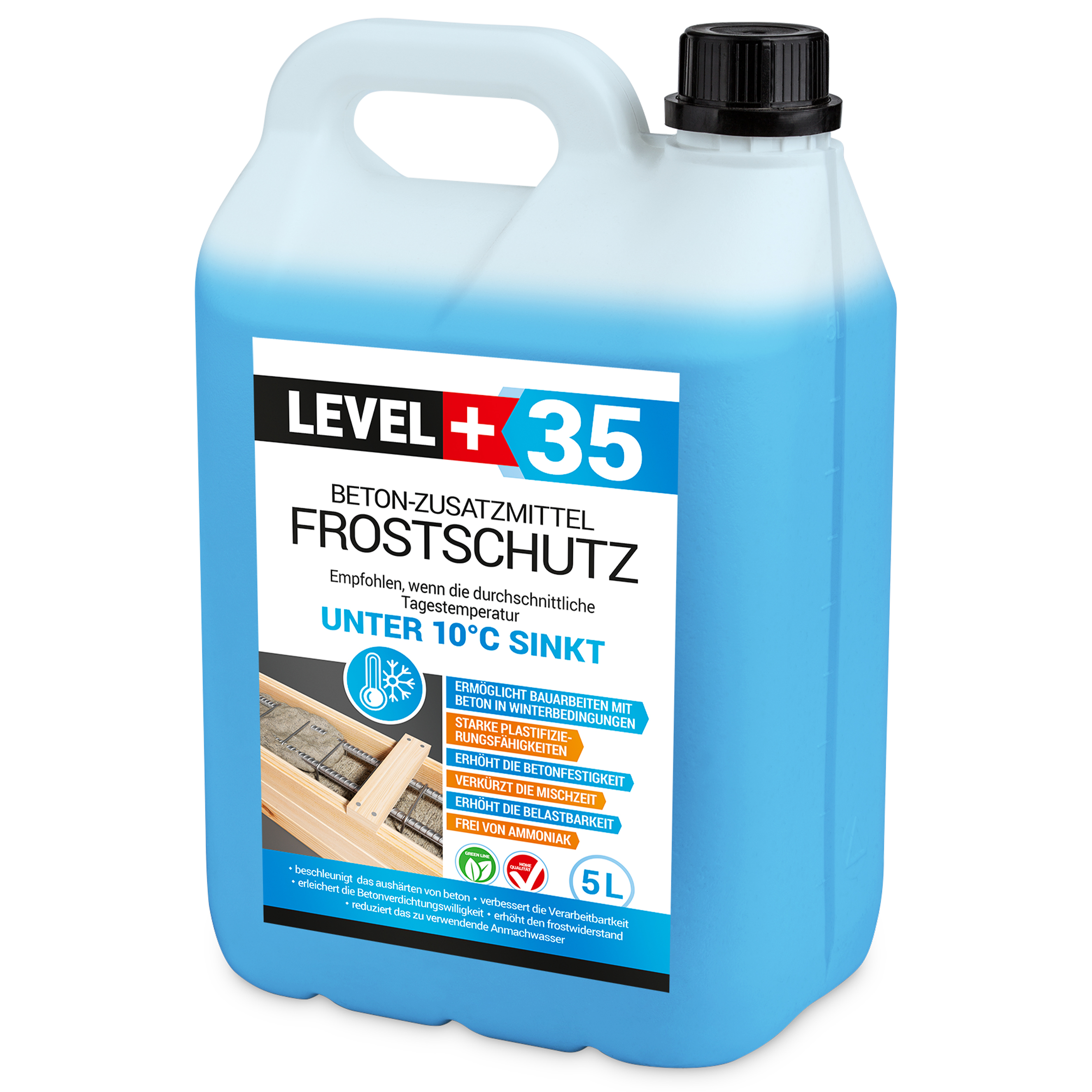 Zimowy plastyfikator do betonu 5 L Do -8°C LEVEL+ L+35