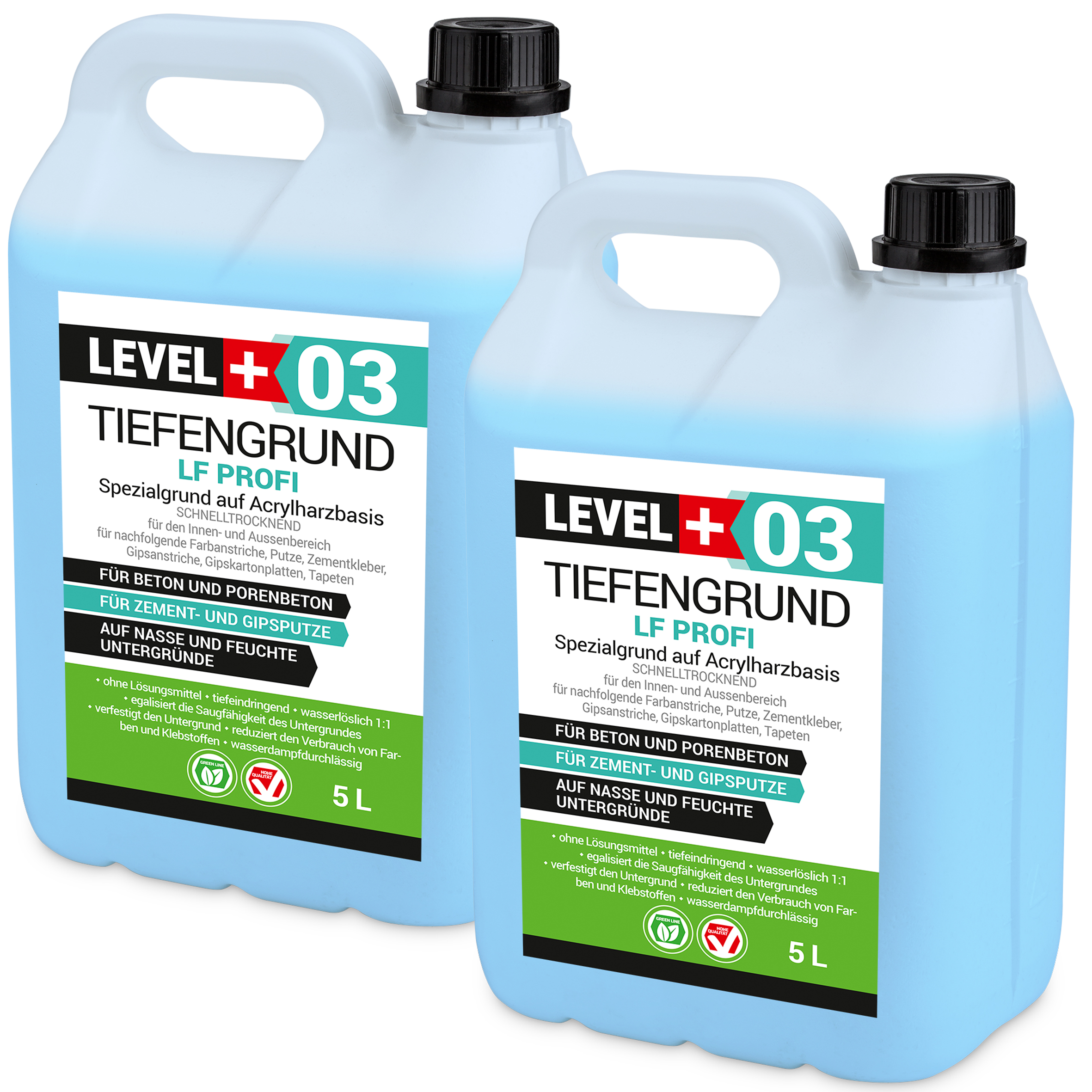 Grunt Głębokopenetrujący LEVEL+ 10L Profesjonalny podkład Środek gruntujący Szybkoschnący Rozcieńczenie 1:1 L+03