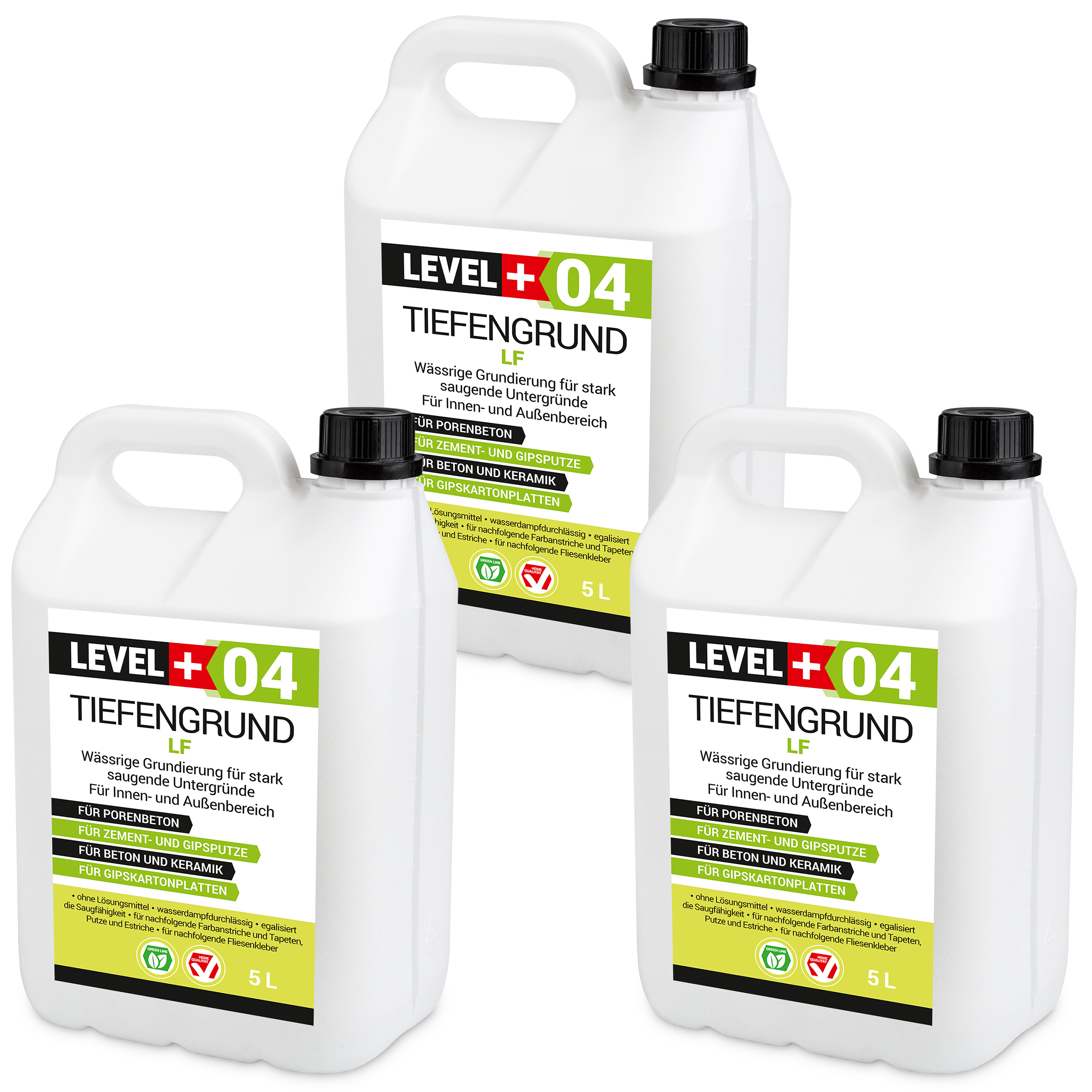 Środek gruntujący Uniwersalny podkład 15L Bezrozpuszalnikowy Grunt LEVEL+ Pod farby tapety Zaprawy cementowe Kleje do płytek L+04