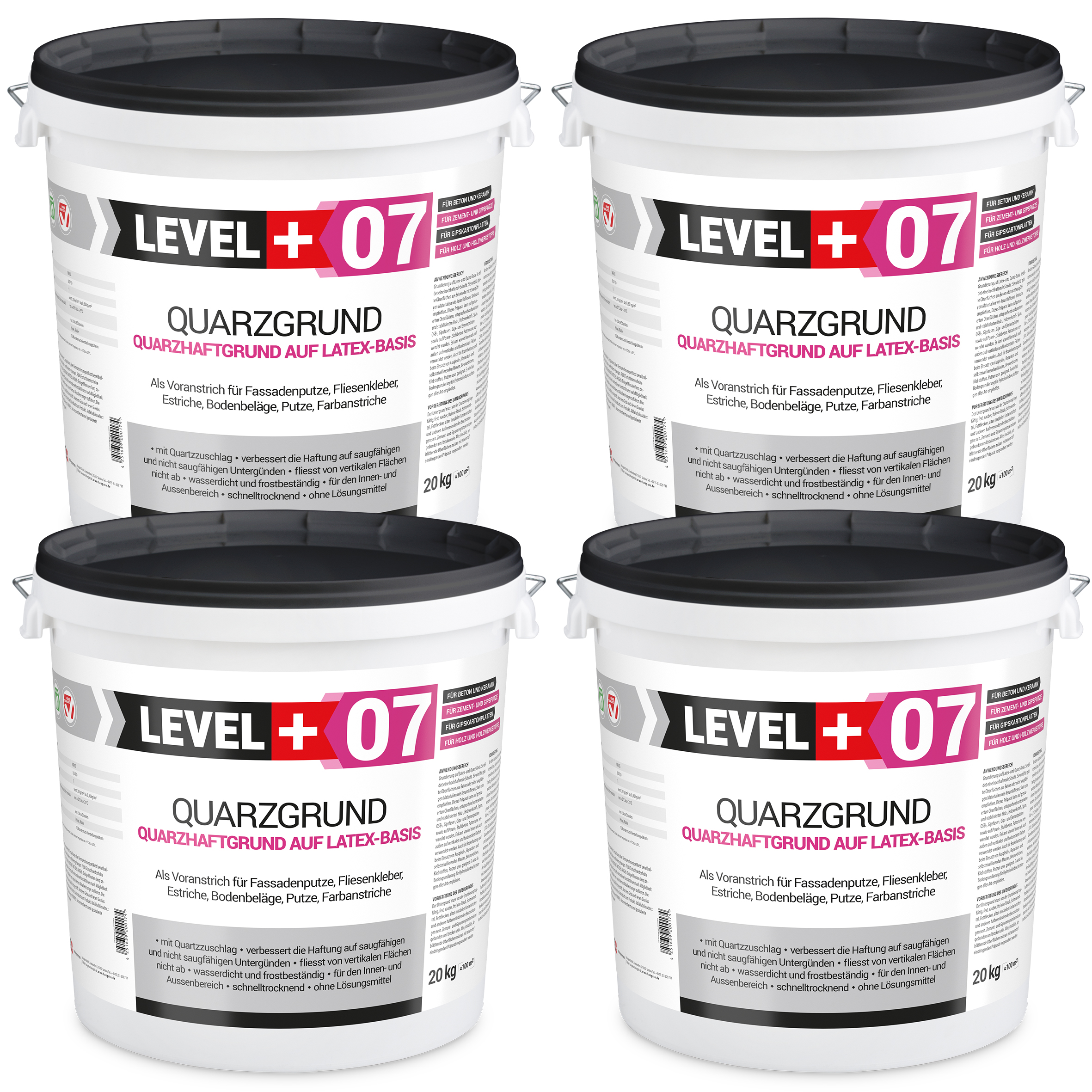 Grunt kwarcowy LEVEL+ biały 80KG Grunt szczepny L+07