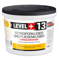 Gotowy Klej do styropianu 15KG Biały Klej do Płytek dekoracyjnych do korka LEVEL+ L+13
